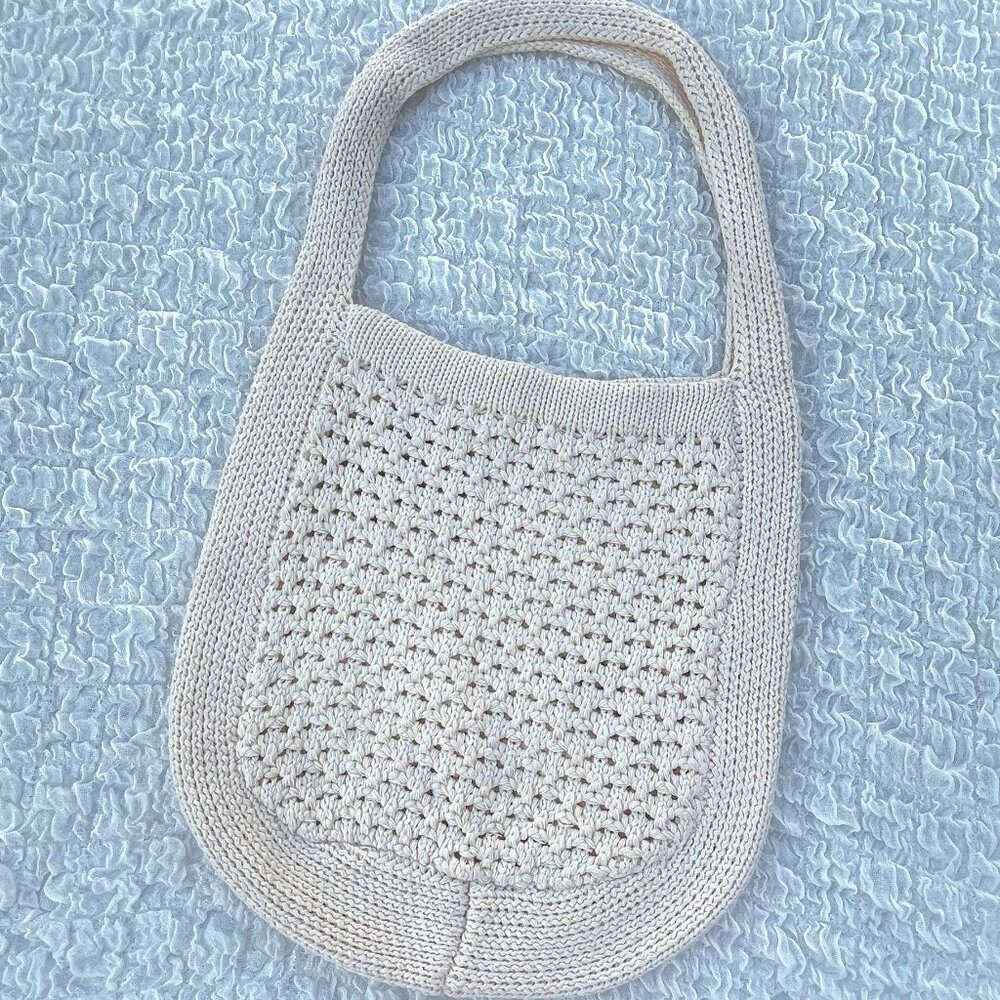 NWOT Knit Crochet Tote Bag